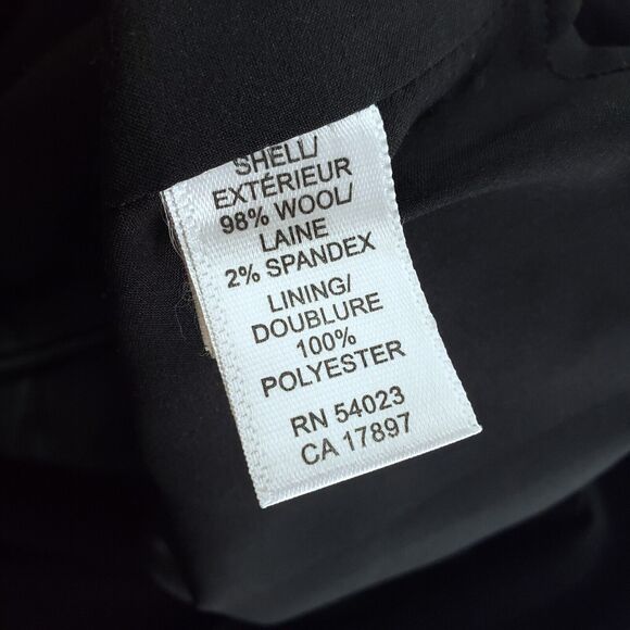 Banana Republic Wool Skirt Womens 10 Black Pinstripe Career Casual Academia Goth - Picture 10 of 11